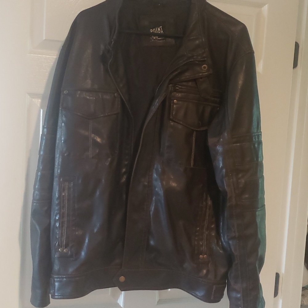 Faux leather jacket